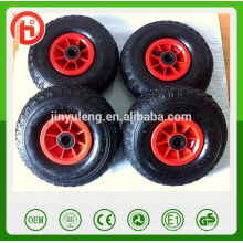 10 inch 4.10/3.50-4 plastic rim Pneumatic air rubber wheel for toy car hand truck castor